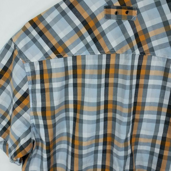 Old Skool Mens Short Sleeve Button Up Shirt Size Large - Picture 3 of 6